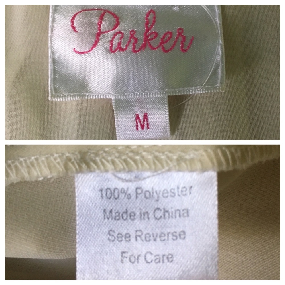 Parker Pleated Party Dress Ivory Size Medium NWOT! - Picture 7 of 8